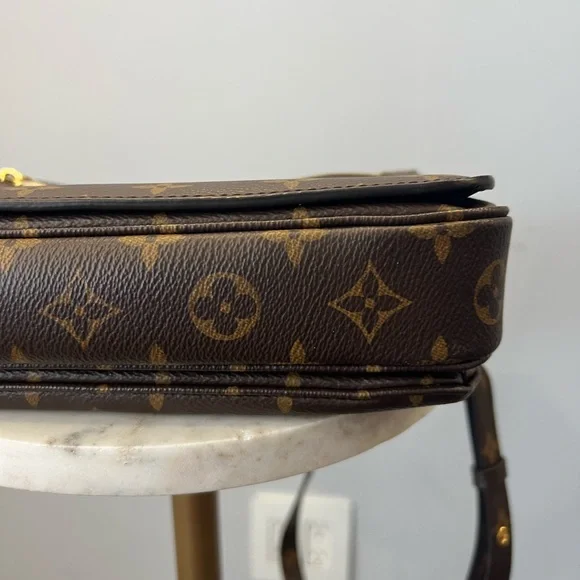 Louis Vuitton Pochette Métis Shoulder Bag Brown Canvas, * AUTHENTIC * - Picture 6 of 12
